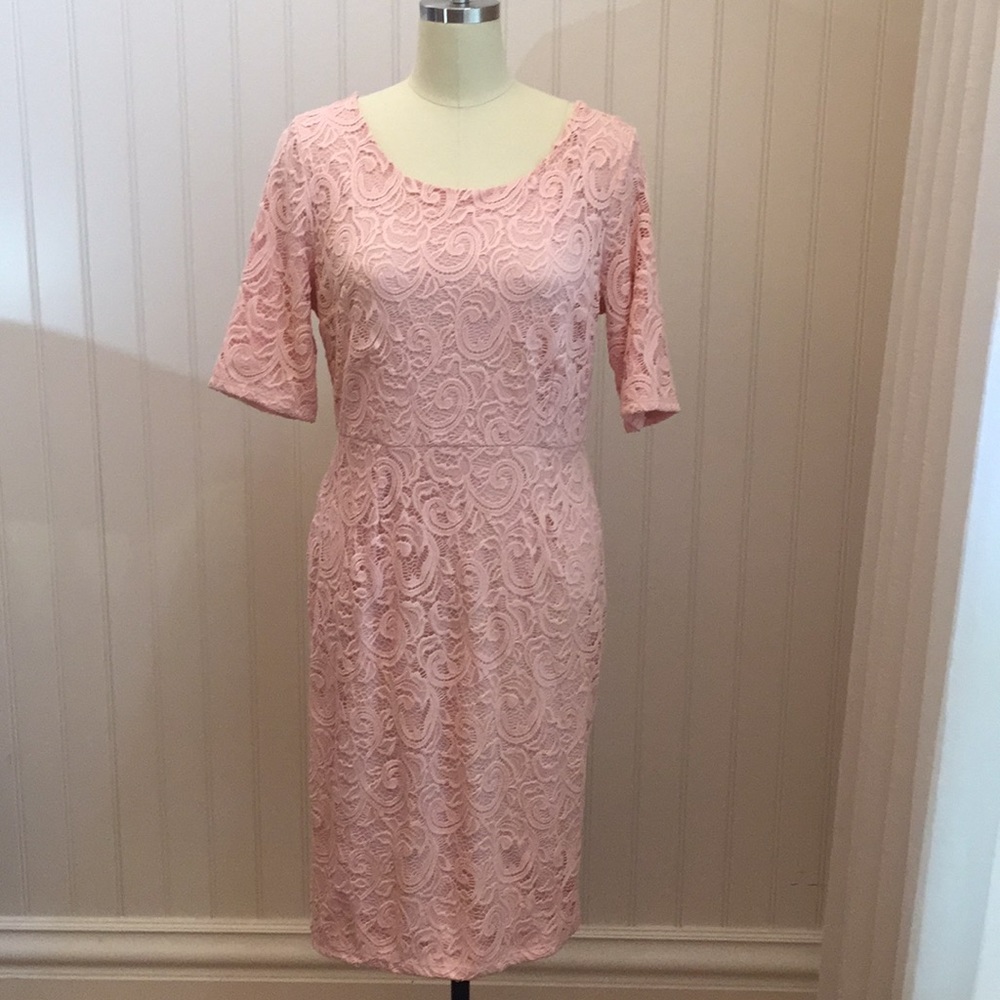 Pink lace dress